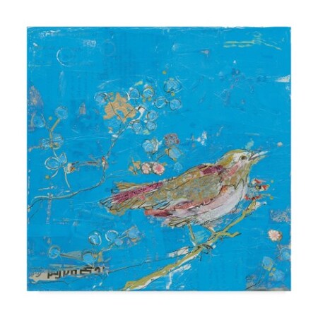 Trademark Fine Art Kellie Day 'Birds Of A Feather V2 Blue' Canvas Art, 24x24 WAP04107-C2424GG